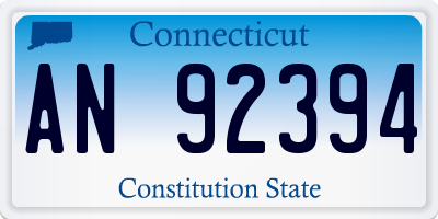 CT license plate AN92394