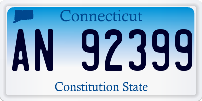 CT license plate AN92399