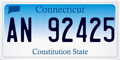 CT license plate AN92425