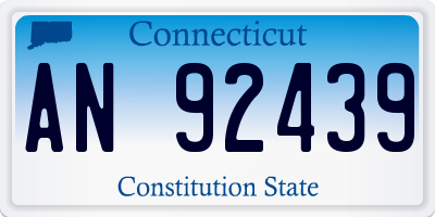 CT license plate AN92439