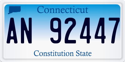 CT license plate AN92447