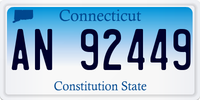 CT license plate AN92449
