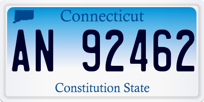 CT license plate AN92462