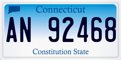 CT license plate AN92468