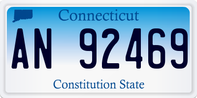 CT license plate AN92469