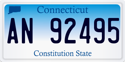 CT license plate AN92495