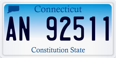 CT license plate AN92511