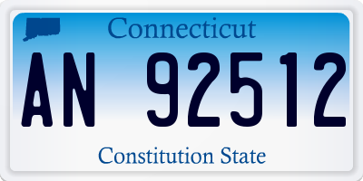 CT license plate AN92512