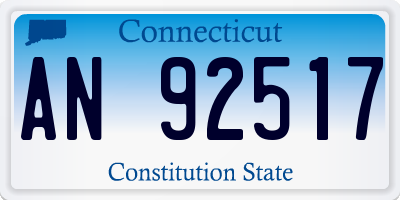 CT license plate AN92517