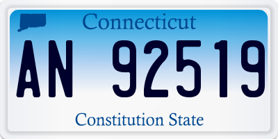 CT license plate AN92519