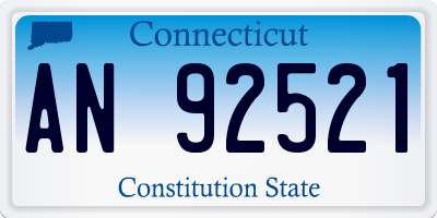 CT license plate AN92521