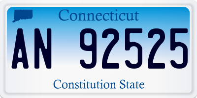 CT license plate AN92525