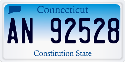 CT license plate AN92528