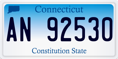 CT license plate AN92530