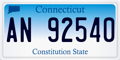 CT license plate AN92540