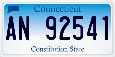 CT license plate AN92541