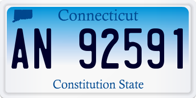 CT license plate AN92591