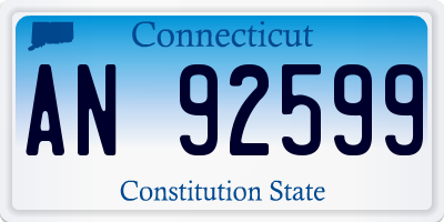 CT license plate AN92599