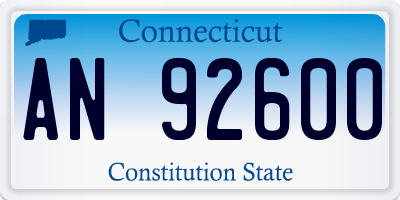 CT license plate AN92600