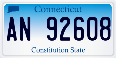CT license plate AN92608
