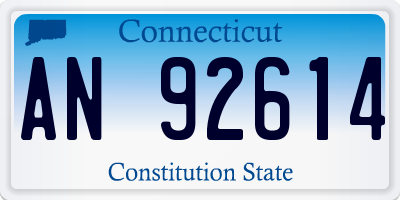 CT license plate AN92614
