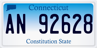 CT license plate AN92628