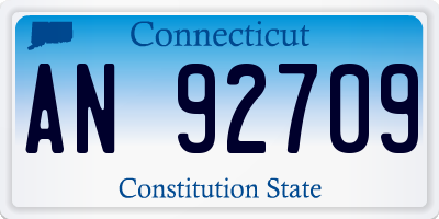 CT license plate AN92709
