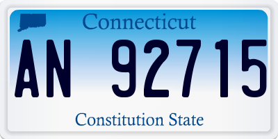 CT license plate AN92715