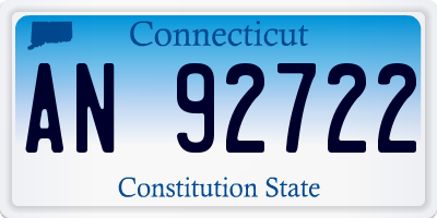 CT license plate AN92722
