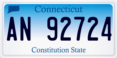 CT license plate AN92724