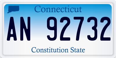 CT license plate AN92732