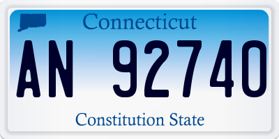 CT license plate AN92740