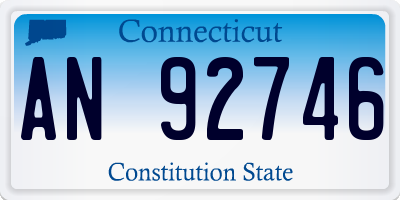 CT license plate AN92746