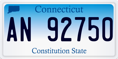 CT license plate AN92750