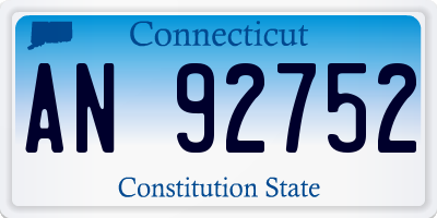 CT license plate AN92752