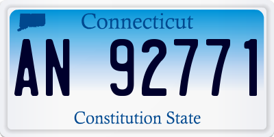 CT license plate AN92771