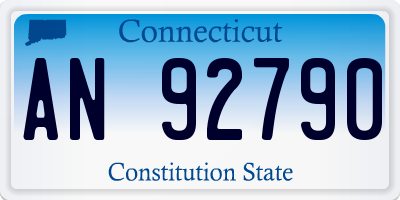 CT license plate AN92790
