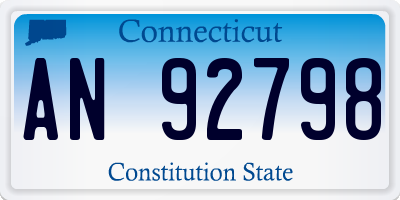CT license plate AN92798