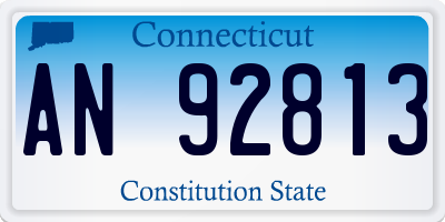 CT license plate AN92813