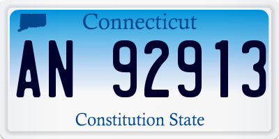 CT license plate AN92913