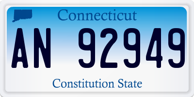 CT license plate AN92949