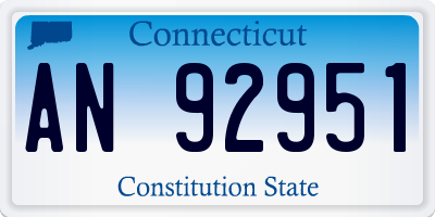 CT license plate AN92951