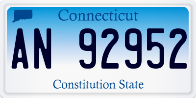 CT license plate AN92952