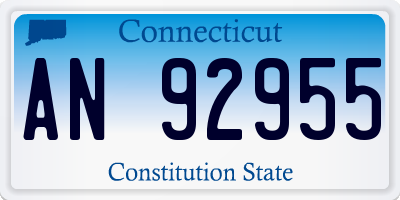 CT license plate AN92955