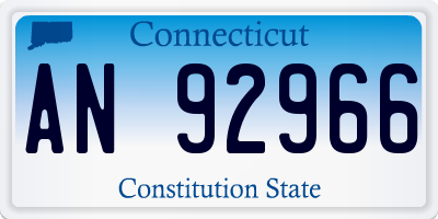 CT license plate AN92966