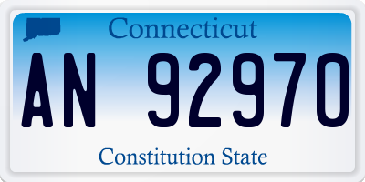 CT license plate AN92970