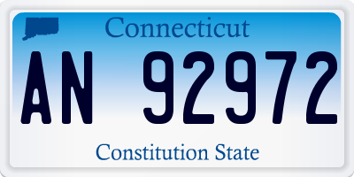 CT license plate AN92972