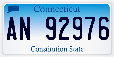 CT license plate AN92976