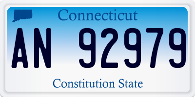 CT license plate AN92979