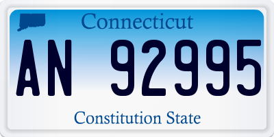 CT license plate AN92995